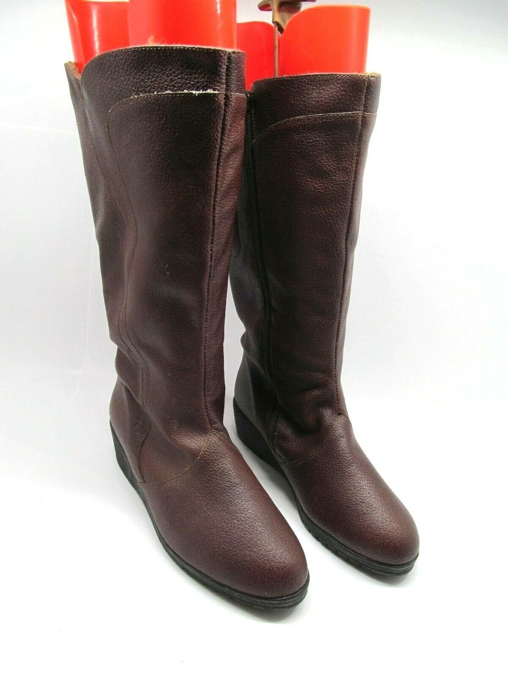 Luftpolster Brown Leather Fur Lined Rubber Sole Boots Womens Size US 7.5 B